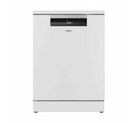 Haier XF 5C7M0W-80 Freestanding Dishwasher, 15 Place Settings, White, C Energy Rated, Quiet & Efficient Cleaning, Full Size Family Dishwasher with Adjustable Racks and Multiple Wash Programmes