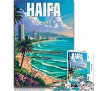 Haifa Israel Jigsaw Puzzles 1000 Pieces for Adults Teens,Challenging Game And Family Play for Is Ideal As A Gift for The Whole Family 50x75cm