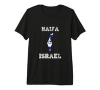 Haifa Israel Vintage Israel Flag Map Design Premium T-Shirt