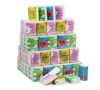 HAIFOTRVA 100 Pcs Bible Tissues Travel Size Bulk,3 Ply Mini Pocket Tissues Travel Packs Bulk with Bible Verse 400 Sheet Small Individual Christian Tissue for Church,Homeless Gifts,Wedding(Mixed Color)