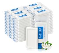 HAIFOTRVA 50 Pack Mini Travel Size Bar Soap Bulk,0.53 oz/15 grams Individually Wrapped Small Disposable Hotel Soap Bars Toiletries for Church,Homeless Gifts,Bathroom,Guest