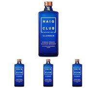 Haig Club Clubman | 40% vol | 1L | Single Grain Scotch Whisky | Notes of Vanilla & Dried Fruit | Smooth & Versatile with a Clean Finish (Pack of 4)