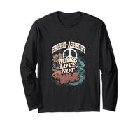 Haight Ashbury: Make Love Not War Retro Harmony Design Long Sleeve T-Shirt