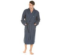 Haigman 100% Cotton Dressing Gown 7396 Navy Stripe XL
