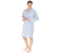 Haigman 100% Cotton Nightshirt 7391 Light Blue Stripe Medium