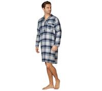 Haigman Brushed Cotton Nightshirt 7394-3 Grey/Blue Check Medium