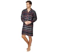 Haigman Brushed Cotton Nightshirt 7394-3 Navy/Red Check Medium