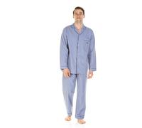 Haigman Classic Men's Marl Effect Easycare Pyjama Set (XL, 114-120cm/45-47in, Sky Blue Marl)