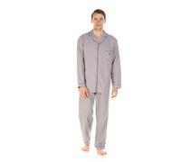 Haigman Classic Men's Marl Effect Easycare Pyjama Set (XXL, 120-125cm/47-49in, Grey Marl)