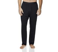 Haigman Men’s 2 Pack Bamboo & Long-Staple Cotton Pyjama Bottoms Lounge Trousers with Pockets, Ultra Soft Breathable Sleepwear Pants, Black (Black, XXL)