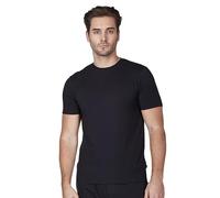 Haigman Men’s 2 Pack Bamboo & Long-Staple Cotton Short Sleeve T-Shirt Vest Undershirts, Black, Size Medium (Chest 38-40" / 97-102cm)