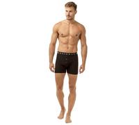 Haigman Mens 2 Pack Classic Cotton Stretch Knitted Button Front Boxer Shorts (S, UK, 34-36, EU 44-46, Black)