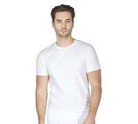 Haigman Men’s 2 Pack Stretch Cotton T-Shirts - Soft, Breathable Everyday Tees - 95% Combed Cotton 5% Elastane - Ideal Undershirt or Casual Top (UK, Alpha, L, Regular, Regular, White)