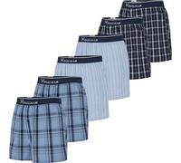 Haigman Men’s 6 Pack Yarn Dyed Cotton Poplin Boxers