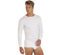 Haigman Men’s Thermal Long Sleeve Vest/Base Layer Top 2 Pack, White, XXL (Chest 50-52in / 127-132cm), Poly-Cotton, Brushed Inside