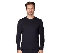 Haigman Men's 2 Pack Bamboo Cotton Soft Stretch Long Sleeve T-Shirts in Black | Size: Medium Haigman Black M