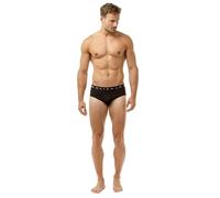 Haigman Men's 3 Pack Cotton Rich Briefs (UK, S, To fit waist 76-82cm/30-32in, Black)