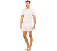 Haigman Men's Classic Cotton T-Shirt Crew Neck Vest - 3 Pack (S, UK, 34-36 in, 86-91cm, White)
