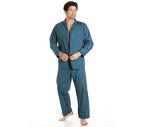 Haigman Mens Full Length Classic Pajama Set, teal, 3XL