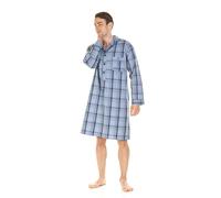 Haigman Mens Long Sleeve Cotton Nightshirt Big Check Size Extra Large