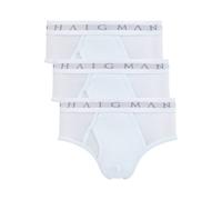 Haigman Men's 3 Pack Cotton Rich Briefs (UK, XL, To fit waist 98-104cm/39-41in, White)