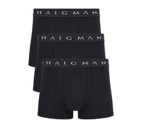 Haigman Men's Men's 3 Pack Cotton Stretch Modern Trunks in Black | Size: Small Haigman Black S