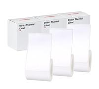 Haihaixiong White Label Paper of 3 Rolls 50x80mm Compatible with NIIMBOT B1 B21 B3S Label Maker, 230 Sheets per Roll, Waterproof, Self-Adhesive