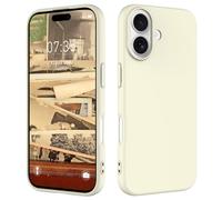HAII for iPhone 17 Case, Slim Liquid Silicone for Women Men with Scratch-Resistant Microfiber Lining Shockproof Soft Silicone Protective Phone Case for iPhone 17 (Antique White)