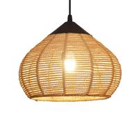 HAIIQU Elegant Pendant for Home Creative Chestnut Shape Pendant Light Covers Kitchen Woven Hanging Island Light Nordic Style Flush Mount Ceiling Light Fixture for Corridor Rope Lamp D 9.8inx8.6in