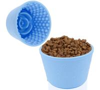HAIJED 2Pcs Silicone Dog Lick Treat Dispensers Heat Cold Resistant Dog Lick Bowls Multi Use Dishwasher Safe Dog Slow Feeder Bowls With Suction Cup Bottom for Dry Wet Raw Food