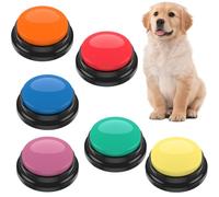 HAIJED 6 Packs Dog Buttons for Communication and Training, Recordable Dog Communication Button, Dog Buttons Pet Command Buzzer, Easy to Use for Dogs Pets Speech Home(6Pcs)