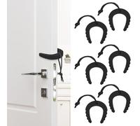 HAIJED 6Pcs First Responder Door Stops Security Emergency Police Door Jam with Nylon Cord Firefighter Door Stoppers Compact Door Stops Door Pinch Guard for Law Enforcement Emergency(Black)