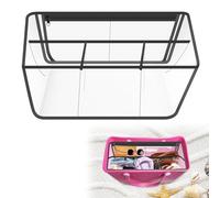 HAIJED Beach Bag Organizer Liner Compatible with Zipper Clear Bogg Bag Insert Waterproof Bogg Divider Liner with Multiple Pockets Practical for Travels Swimming Pool Work, No Buttons Included(black)