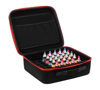 HAIJED EVA 56 Slot Ink Storage Box Easy to Access Ink Paint Organizer Large Capacity Alcohol Paint Organizer Portable for Classroom(Gules)