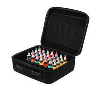 HAIJED EVA 56 Slot Ink Storage Box Easy to Access Ink Paint Organizer Large Capacity Alcohol Paint Organizer Portable for Classroom(Black)