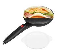 HAIJED Instant Crepe Maker, Electric Handheld Pancake Maker, 8Inch Griddle Crepe Maker, Non-Stick Instant Crepe Maker, Batter Bowl Auto Thermostat Control for Home Restaurant