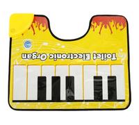HAIJED Toilet Piano Mat Funny Toe Tapping Toilet Piano Floor Mat Waterproof Piano Sounding Carpet Easy to Use Piano Sound Mat Novelty Potty Piano Sounding Rug Toilet Floor Mat for Home Toilet 60×48cm