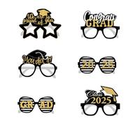 Haiki 6Pcs Graduation Photography Props Glasses Graduation Party Decoration For Class Of 2025 Graduation Party Centerpieces Graduation Party Centerpieces Decoration