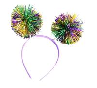 Haiki Eye-catching Tinsel Headbands Mardi Gras Headwear For Girls Masquerade Hair Accessories Mardi Gras Flapper Headband Adult And Teen Headband