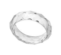 Haiki Fashionable Clear Resin Geometric Faceted Designs Elegant Pattern Decoration For Special Occasions Wear Everyday Stackable Crystals Jewelry