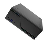 Haiki Portable Miniature ITX Computer Chassis Solid Steel Construction Profile Flexible Orientation Fit Under Monitors Or In Cabinets Desktop Computer Chassis