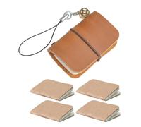 Haiki Sturdy Leather Pocket Notebook Multipurpose Leather Pocket Writing Book Key Chain for Office Or Academic Use