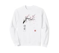 Haiku 5-7-5 Poetry Japanese Cherry Blossom Sakura Art Sweatshirt