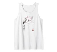 Haiku 5-7-5 Poetry Japanese Cherry Blossom Sakura Art Tank Top