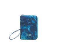 HAIKU Sprout Wallet, Lightweight Small Wristlet Wallet with Zippered Pouch, RFID Pockets, and Removeable Wrist Strap, Neon Flora