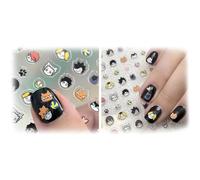 Haikyu Nail Seal Nail Set, Shoyo Hinata, Tobio Kageyama, Nail Stickers, Nail Parts, Cute, Characters, Nail Set, Nail Art, Nail Stickers, Nail Art, Design, Nail Decoration, Adults and Children