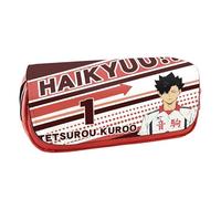 Haikyu Pen Case, Tetsuro Kuroo, Large Capacity, Multi-functional, Pencil Case, Standing, 2 Floors, Cute, Character, Adults, Children, High School Students, Elementary School Students, Boys, Girls,