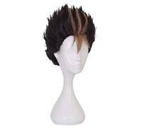 Haikyuu !! Blonde Anime Perücke Nishinoya Yuu Cosplay Zubehör Kurze schwarze hitzebeständige Haare Cosplay Kostüm Perücken + kostenlose Perücke Cap Spanien 1