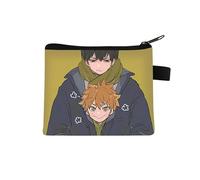 Haikyuu Coin Purse for Kids Shoyo Hinata Change Bag Small Cartoon Printing Purse Anime Coin Pouch with Zipper Design Tobio Kageyama Wallets Bags Gifts