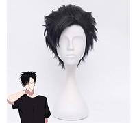 Haikyuu!! Kuroo Tetsurou Cosplay Wig 35cm Short Straight Heat Resistant Synthetic Hair Anime Halloween Costume Party Black Nishinoya Yuu